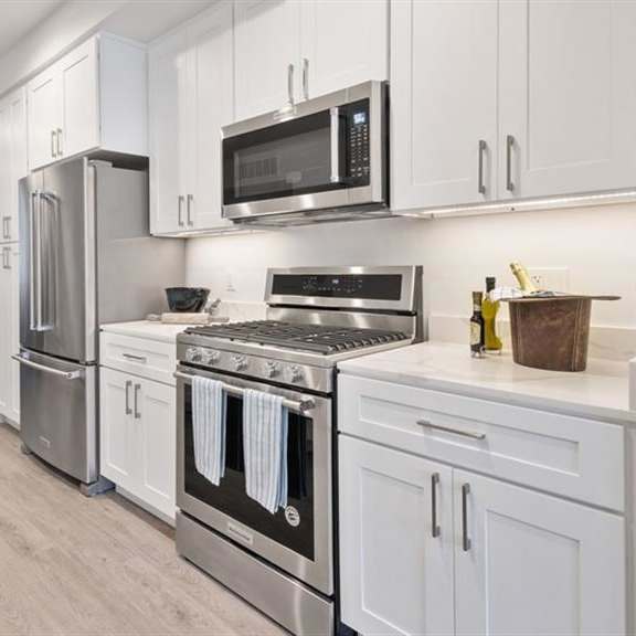 efficient appliances in kitchen at arrive los carneros ii, goleta, ca, 93117