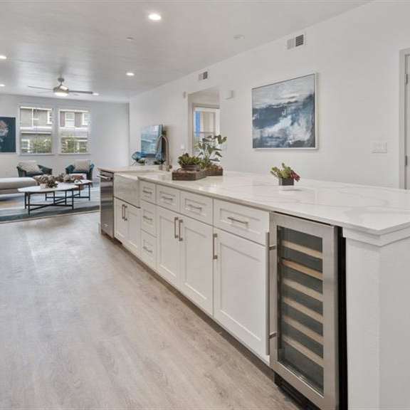 kitchen area at arrive los carneros ii, goleta, ca