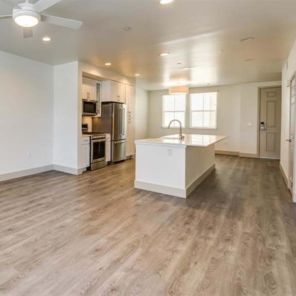 contemporary finishes include wood and tile flooring at arrive los carneros ii, goleta, 93117