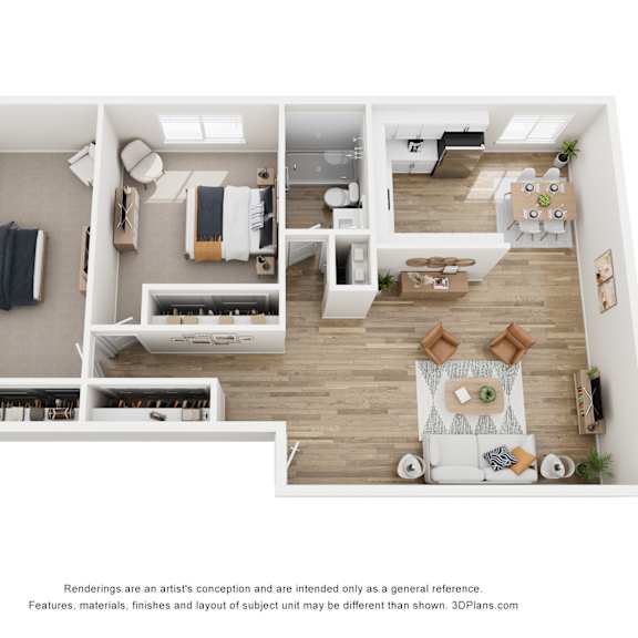 Thumbnail 1 of 2 The Harriet Floorplan - 2 Bedroom & 1 bath