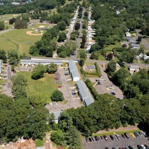 aerial view at fox hill commons, vernon, ct, 06066