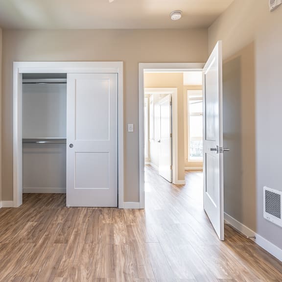 room with closet at brooklyn yard apartments, portland