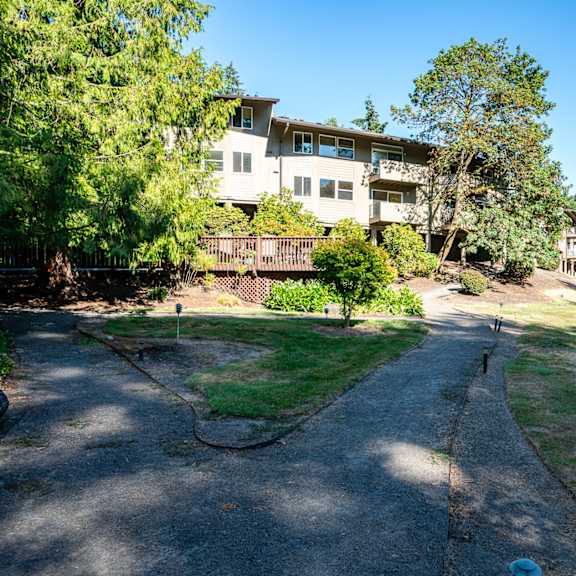 exterior walkways with trees  at timberlee, oregon