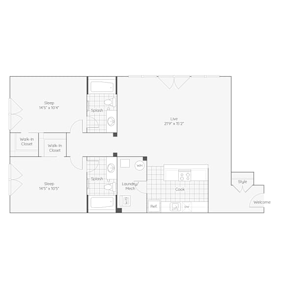 Thumbnail 4 of 9 B3 2bd 2bth_1218sqft