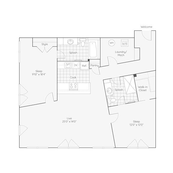 Thumbnail 5 of 9 B4 2bd 2bth_1247sqft