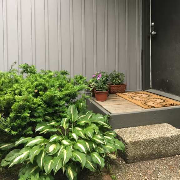 entrance to an apartment at little eagle bay apartments, burlington