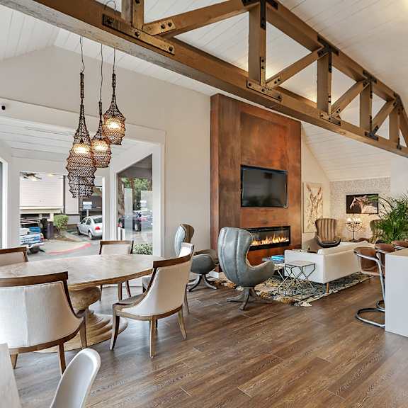 fireplace in oceanaire at oceanaire apartment homes, pacifica, ca, 94044
