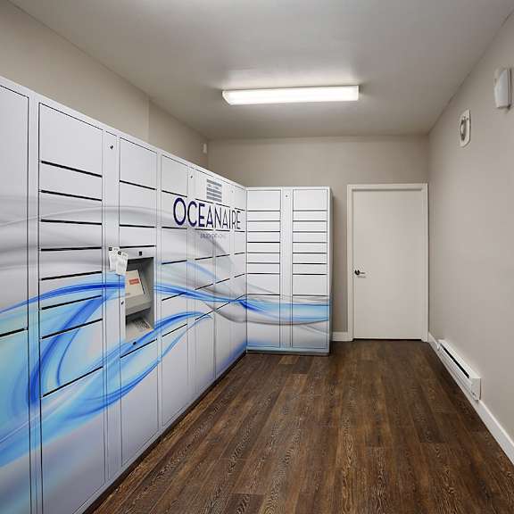 parcel lockers at oceanaire  at oceanaire apartment homes, california