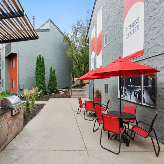 outdoor grill at the atwood at eden prairie, minnesota