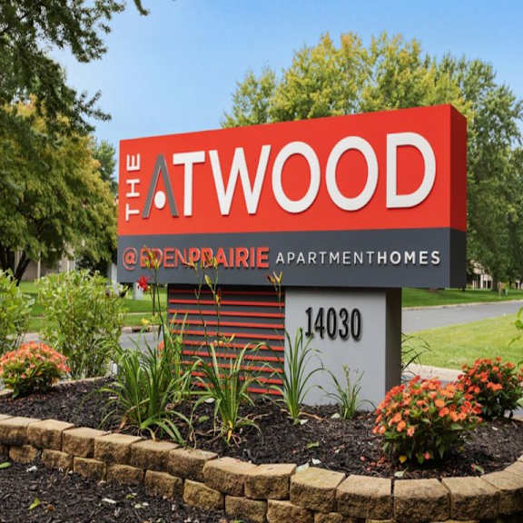 property signage at the atwood at eden prairie, eden prairie, 55347