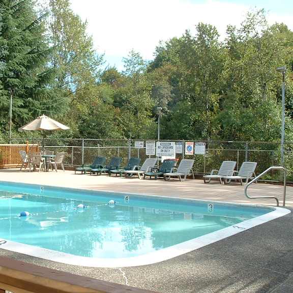 cool blue swimming pool at cascade vista, portland, 97239