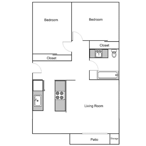 Thumbnail 2 of 2 Two Bedroom A at Cascade Vista, Portland, 97239