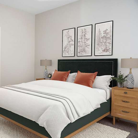 bedroom with bed at zest, minneapolis, 55419