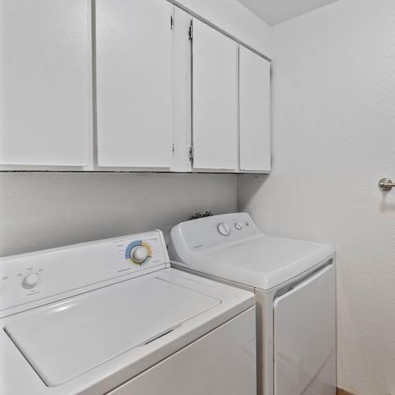 our apartments have a washer and dryer in our living room