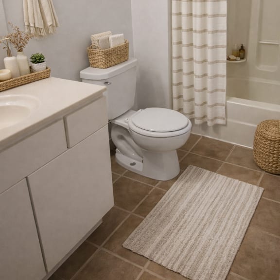 a white toilet sits next to a sink in a bathroom.