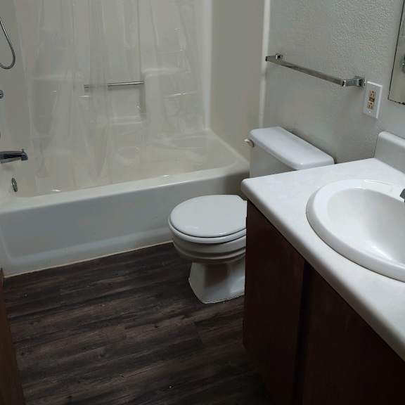 a white toilet sits next to a sink in a bathroom.