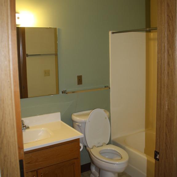 a white toilet is in a bathroom with a sink and mirror.