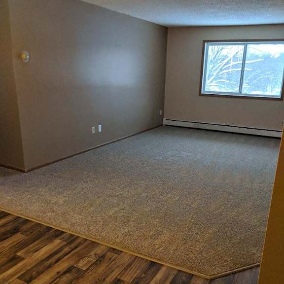 a room with wooden flooring and a window.