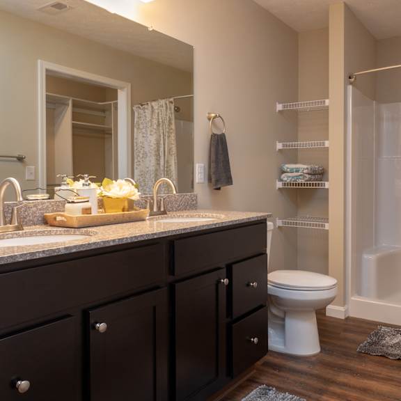 hudson oh apartment rentals redwood trails of hudson bathroom