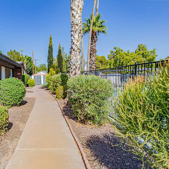 the pathway to the villa