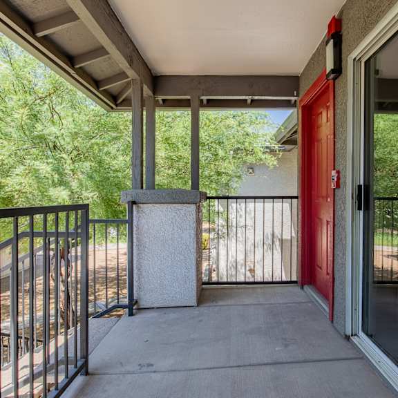 our apartments showcase a beautiful screened in porch