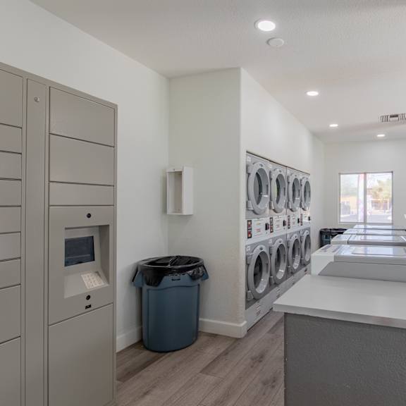 a washer and dryer in a laundry room