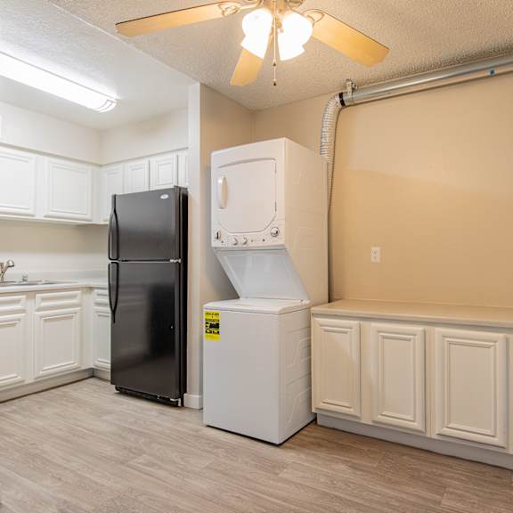 a utility room with a washer and dryer