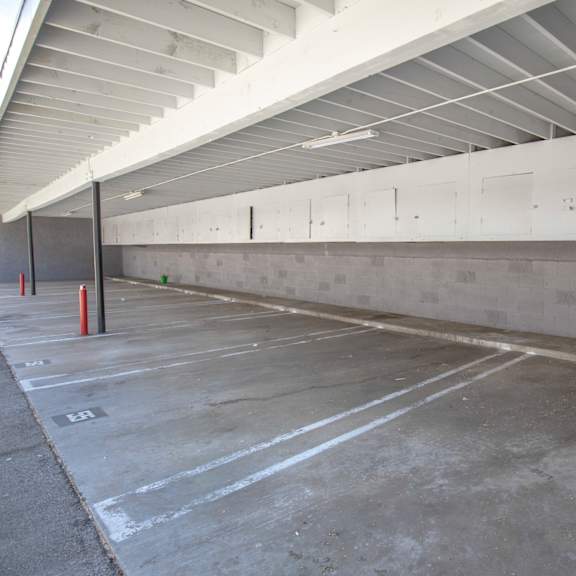 a parking garage of apartments in van nuys ca