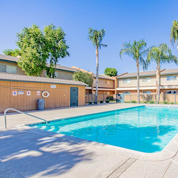 the swimming pool at our apartments