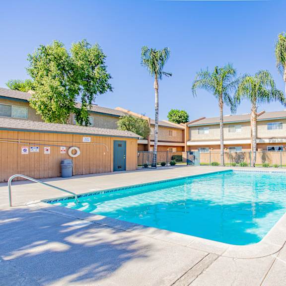 the swimming pool at our apartments