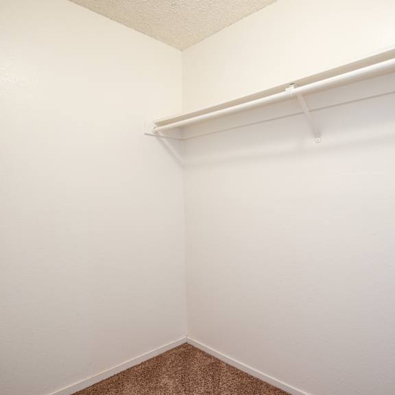our apartments have a spacious bedroom with a walk in closet