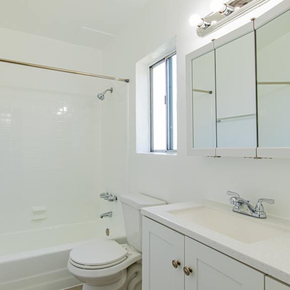 a bathroom with a sink toilet and a shower