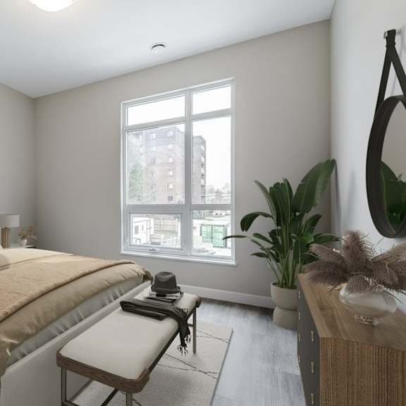 bedroom with a bed and a window  at 101 base line road west, london