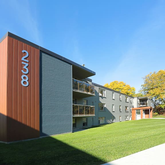 a view of the back of the building