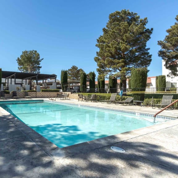 the swimming pool at our apartments
