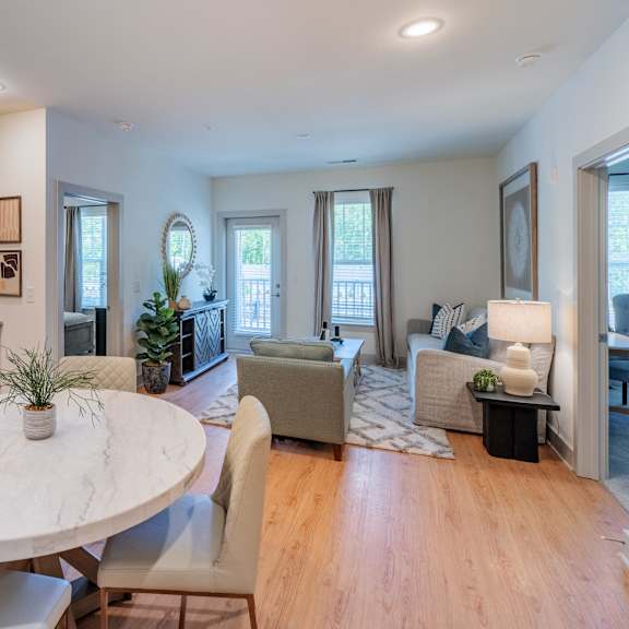 active adult apartment with ample dining and living space