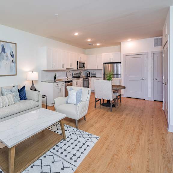 furnished and open-concept apartment at arden at huntersville active adult community