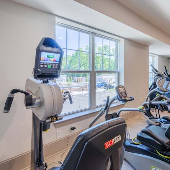 cardio equipment in the arden at huntersville fitness center