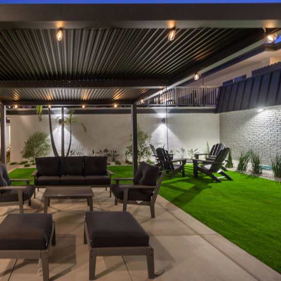 outdoor area at ocean breeze terrace apartment, california, 92648