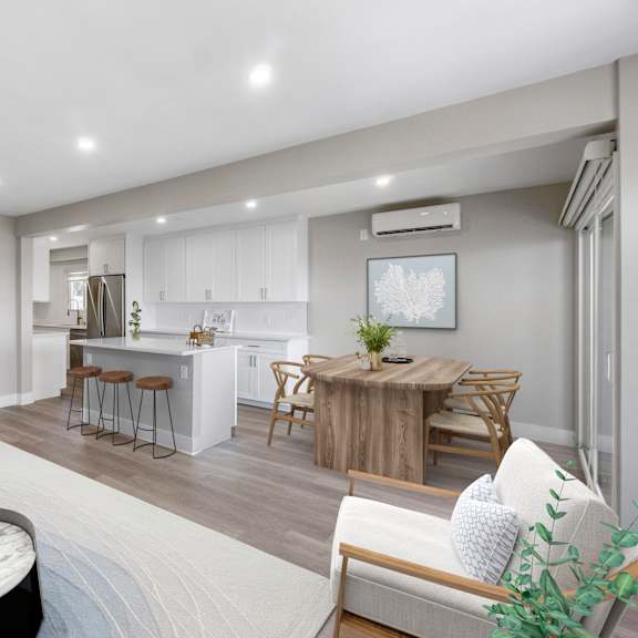 living area with kitchen at ocean edge @ laguna beach, laguna beach california