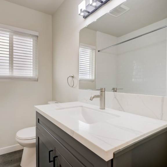 bathroom at wescove apartments, west covina, california