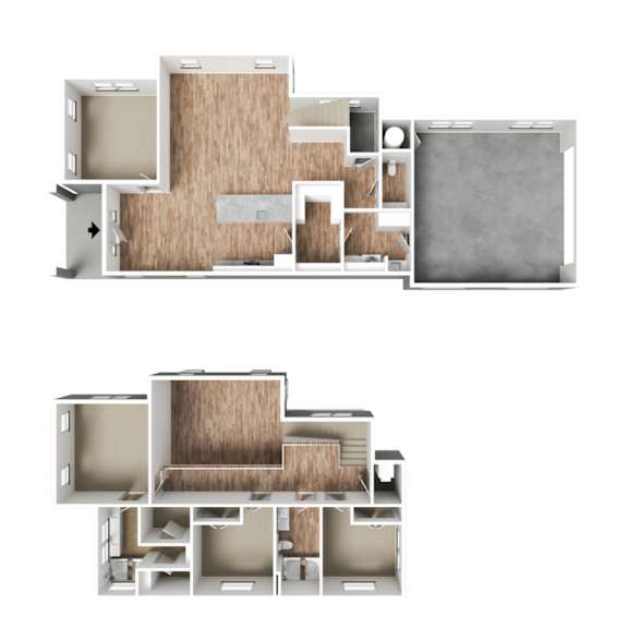 Thumbnail 2 of 3 Vaseo Townhomes - Lehi, Utah | Single Family Home 3D Floor Plan