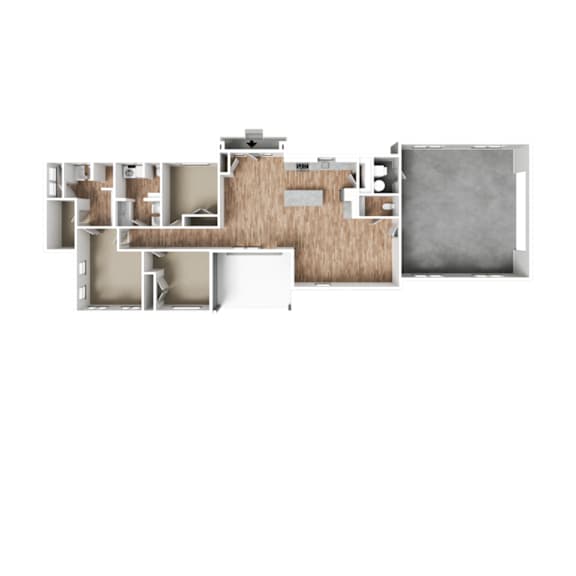 Thumbnail 2 of 3 Vaseo Townhomes - Lehi, Utah | Single Family Home 3D Floor Plan