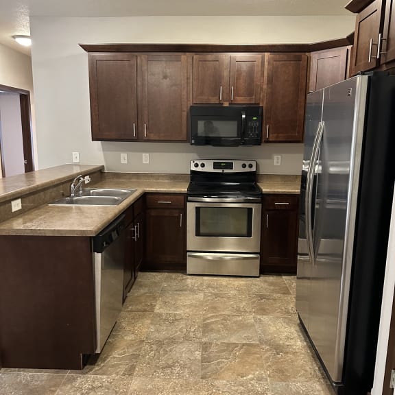 a view of the kitchen from the living room