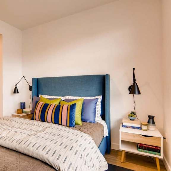 spacious bedroom at holm at sellwood, portland