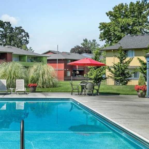 a swimming pool at alder creek apartments, vancouver, wa