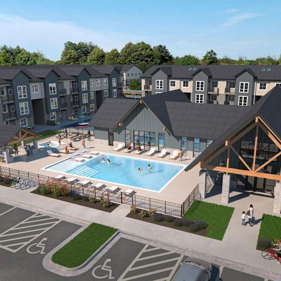 aerial view of property at ellison ridge apartments, vancouver, wa 98683