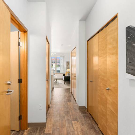 large hallway at fifth avenue place apartments, portland, or 97209