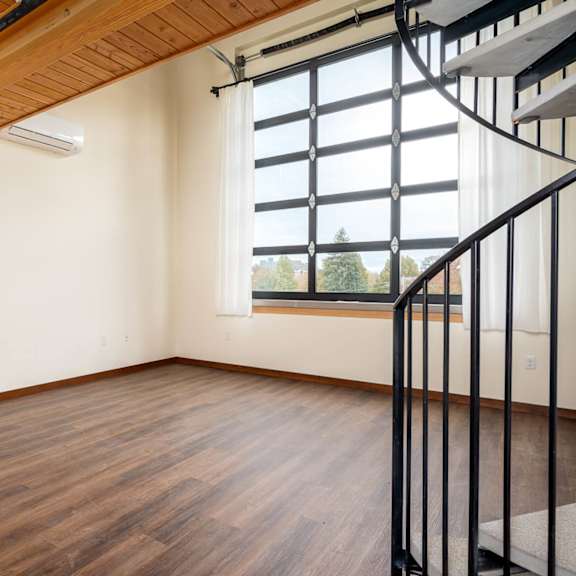room with wooden floors at sandy rose lofts, portland, or, 97232