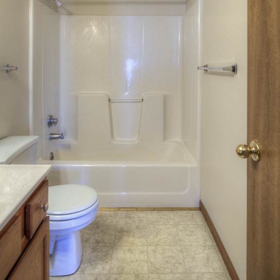 a white toilet sits in a bathroom next to a bathtub.